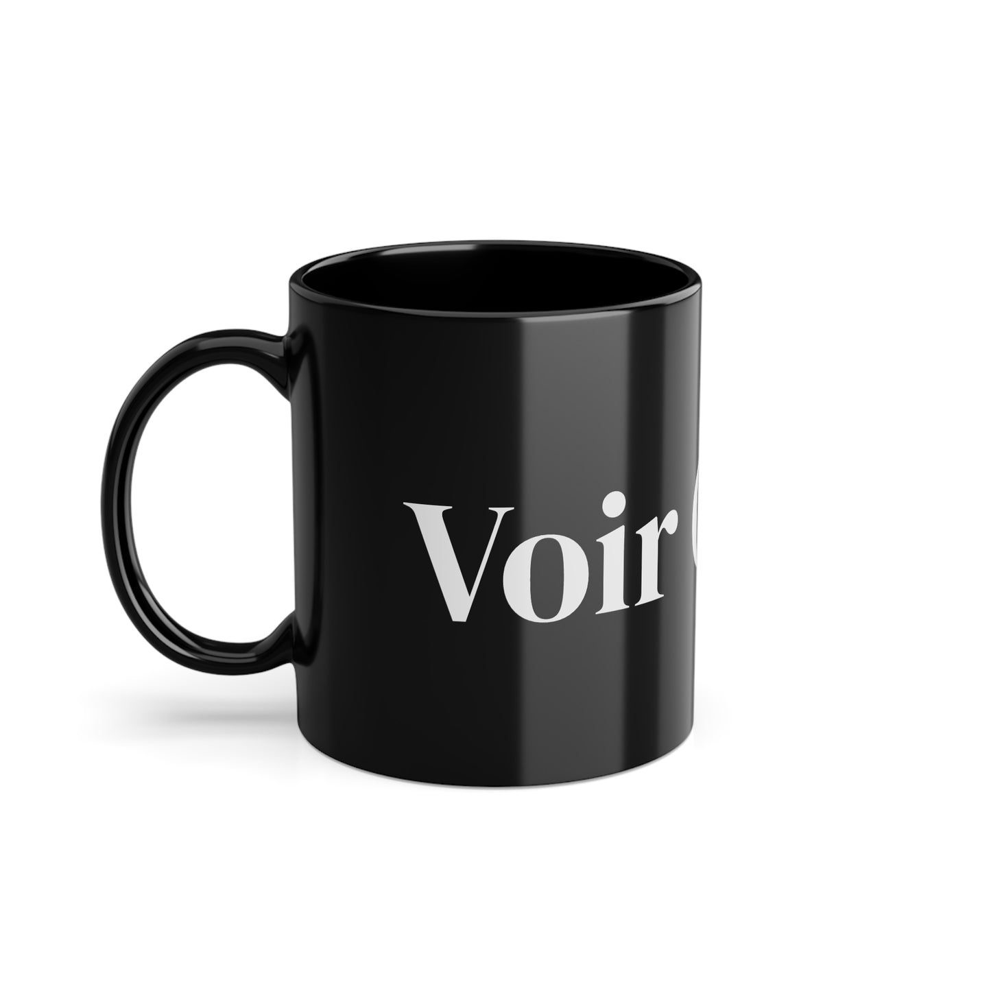 Black Coffee Mug, Funny Coffee Cup, Gift for Coffee Lovers, Morning Mug, Office Mug, Black Mug with Text