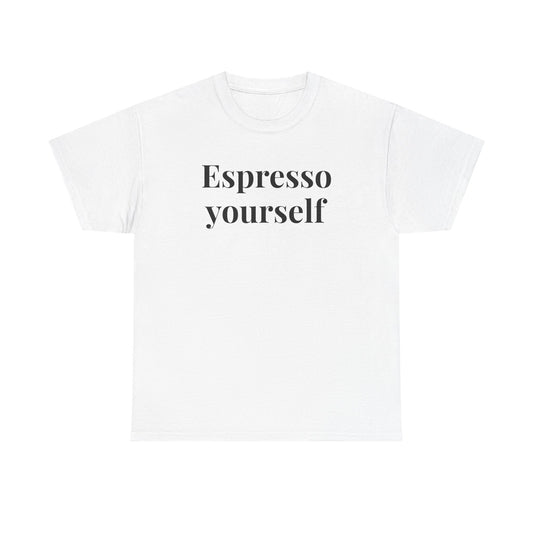 Espresso Yourself Unisex Cotton Tee, Coffee Lover Shirt, Gift for Barista, Funny Coffee T-Shirt, Unique Casual Wear